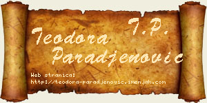 Teodora Parađenović vizit kartica
